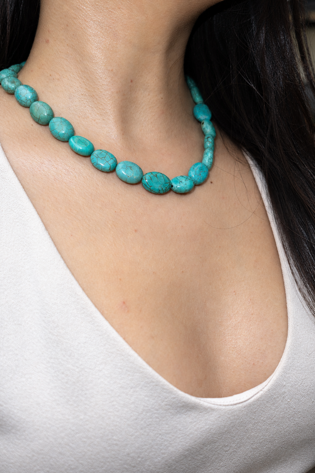 Choker Turquesa Oval