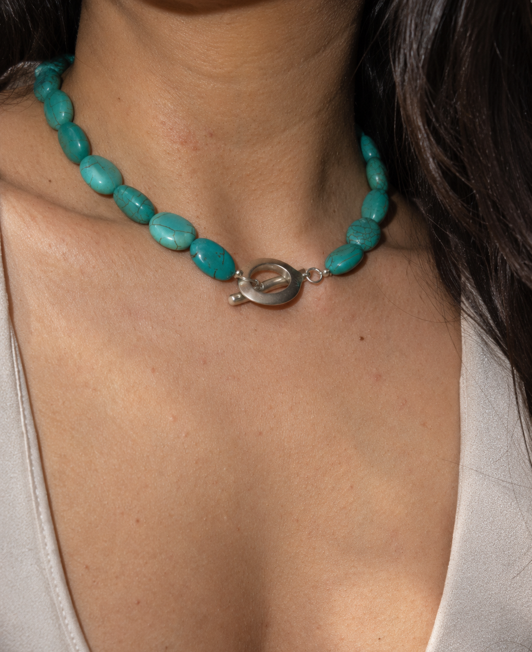 Choker Turquesa Oval